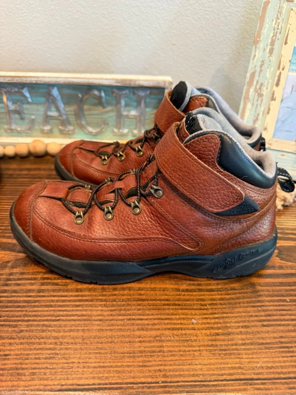 Dr. COMFORT Ranger 9420 Brown Leather Diabetic Hiking Boots Men's Size 8